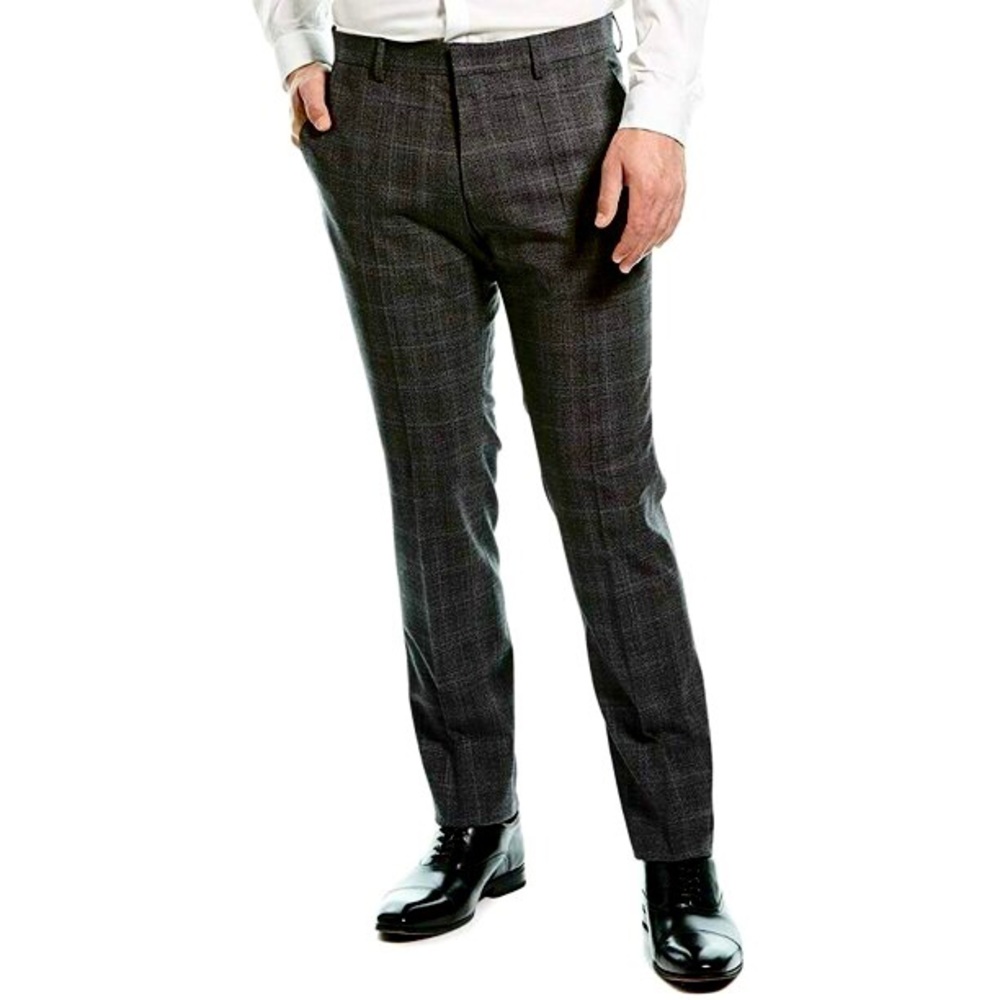 Hugo Boss Black Plaid Trousers